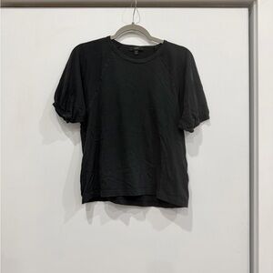 J. Crew Black Puff Sleeve Tee